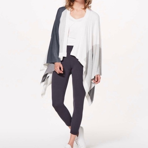 lululemon athletica Tops - Lululemon Hatha Color-Blocked Knit Wrap - OS